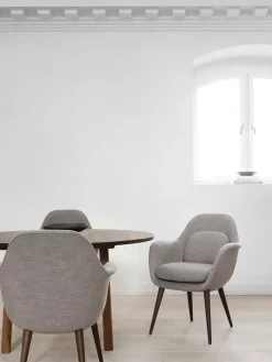 Fredericia Furniture Spisebordsstole<Swoon Spisebordsstol, Sinequanon 001 fra