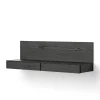 New Works Hylder|Tv-Borde<Tana Wall Mounted Media Module, black stained oak fra