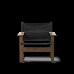 Fredericia Furniture Loungestole|Lænestole<The Canvas Chair, lys olieret eg natur canvas af Børge Mogensen