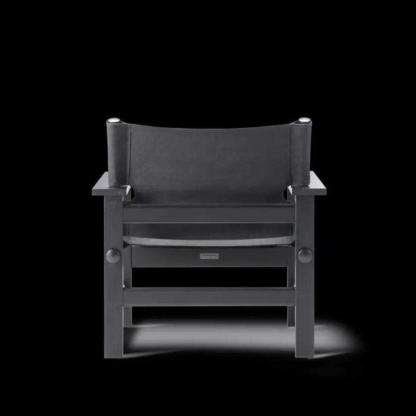 Fredericia Furniture Loungestole|Lænestole<The Canvas Chair, lys olieret eg natur canvas af Børge Mogensen