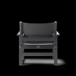 Fredericia Furniture Loungestole|Lænestole<The Canvas Chair, sortlakeret eg sort canvas af Børge Mogensen