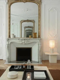 Louise Roe Spots<The Eight Over Eight Lamp Small, white marble fra