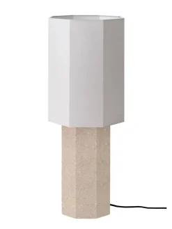 Louise Roe Spots<The Eight Over Eight Lamp Large, beige travertine fra