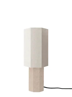 Louise Roe Spots<The Eight Over Eight Lamp Small, beige travertine fra