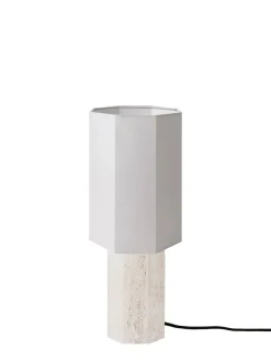Louise Roe Spots<The Eight Over Eight Lamp Small, beige travertine fra
