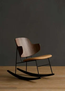 Audo Copenhagen Gyngestole<The Penguin Rocking Chair, Læder fra