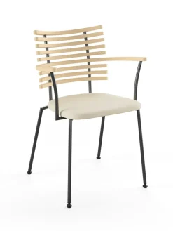 Naver Collection Spisebordsstole<Tiger Armstol, creme læder fra