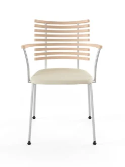 Naver Collection Spisebordsstole<Tiger Armstol, creme læder fra