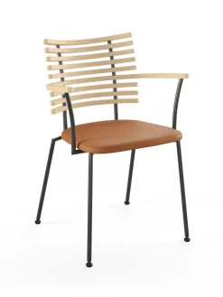 Naver Collection Spisebordsstole<Tiger Armstol, creme læder fra