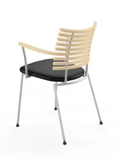 Naver Collection Spisebordsstole<Tiger Armstol, sort læder fra