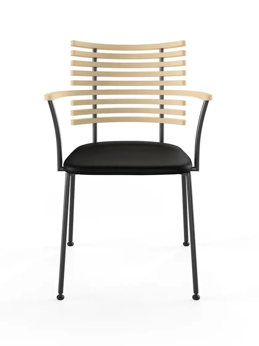 Naver Collection Spisebordsstole<Tiger Armstol, sort læder fra