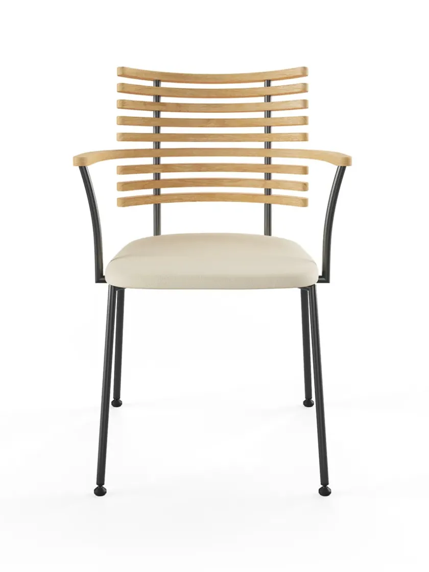 Naver Collection Spisebordsstole<Tiger Armstol, sort læder fra