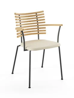 Naver Collection Spisebordsstole<Tiger Armstol, sort læder fra