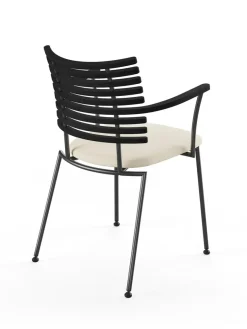 Naver Collection Spisebordsstole<Tiger Armstol, sort læder fra