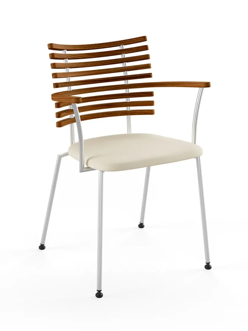 Naver Collection Spisebordsstole<Tiger Armstol, sort læder fra