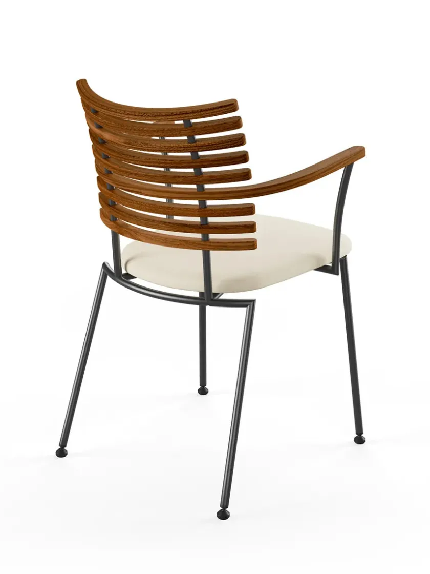 Naver Collection Spisebordsstole<Tiger Armstol, sort læder fra