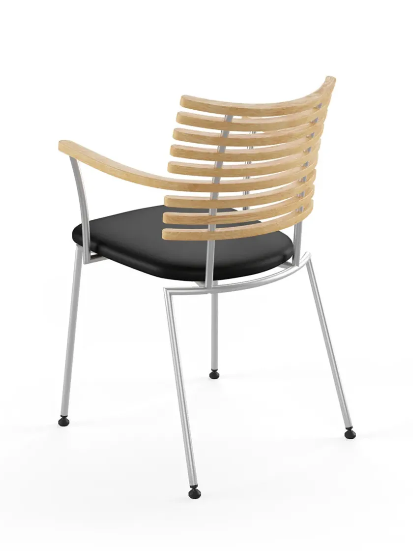 Naver Collection Spisebordsstole<Tiger Armstol, sort læder fra