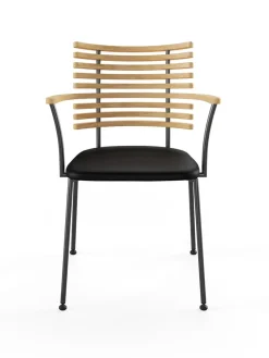 Naver Collection Spisebordsstole<Tiger Armstol, sort læder fra