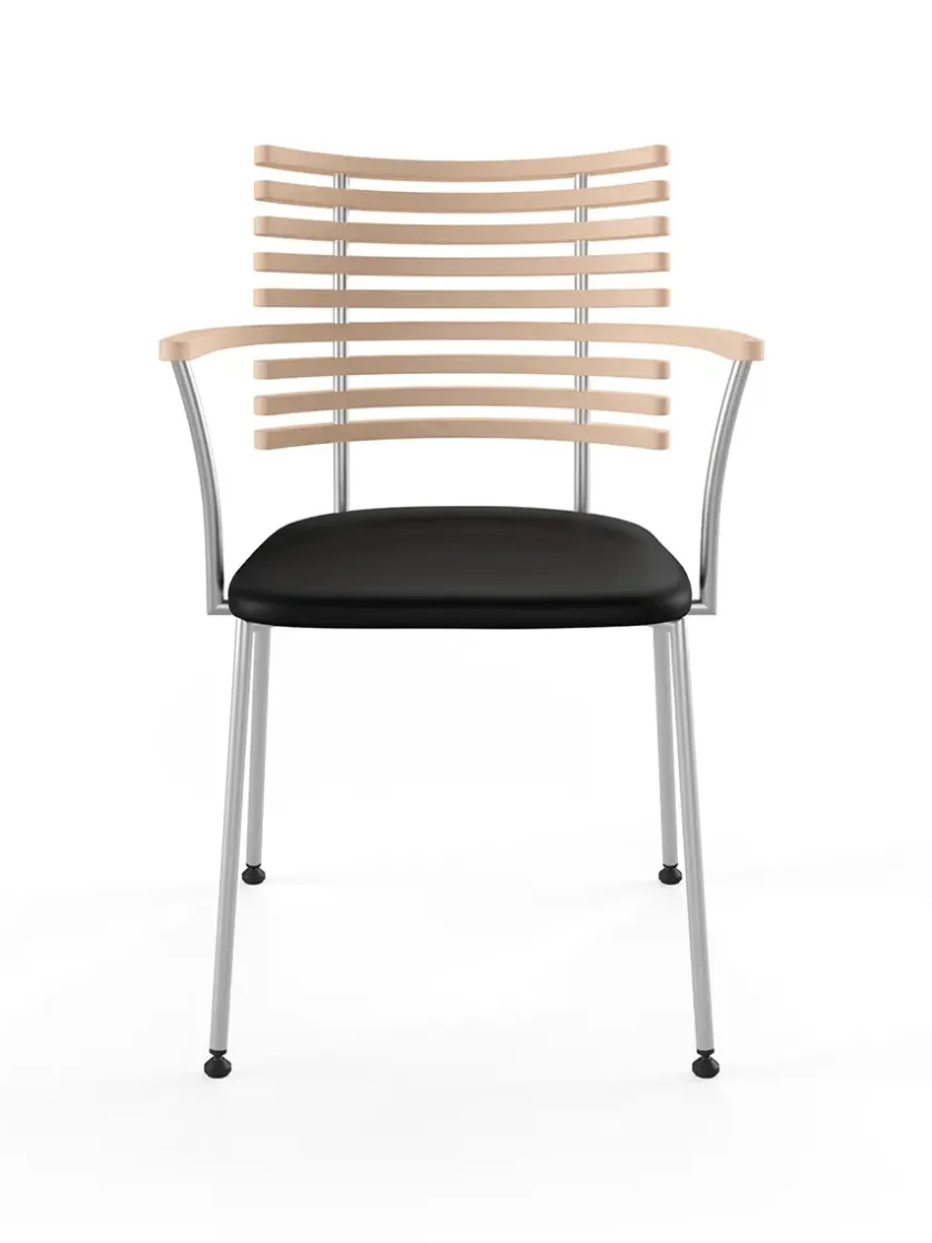 Naver Collection Spisebordsstole<Tiger Armstol, sort læder fra