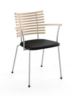 Naver Collection Spisebordsstole<Tiger Armstol, sort læder fra