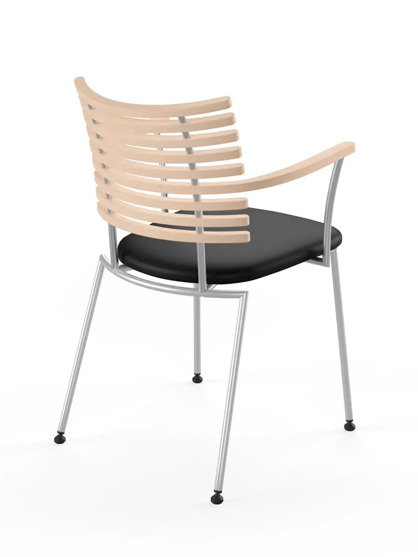 Naver Collection Spisebordsstole<Tiger Armstol, sort læder fra