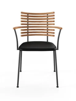 Naver Collection Spisebordsstole<Tiger Armstol, sort læder fra