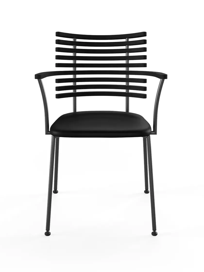 Naver Collection Spisebordsstole<Tiger Armstol, sort læder fra