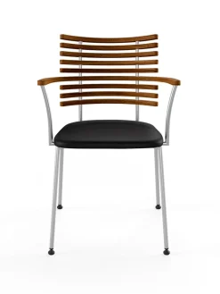 Naver Collection Spisebordsstole<Tiger Armstol, sort læder fra