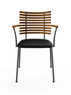 Naver Collection Spisebordsstole<Tiger Armstol, sort læder fra