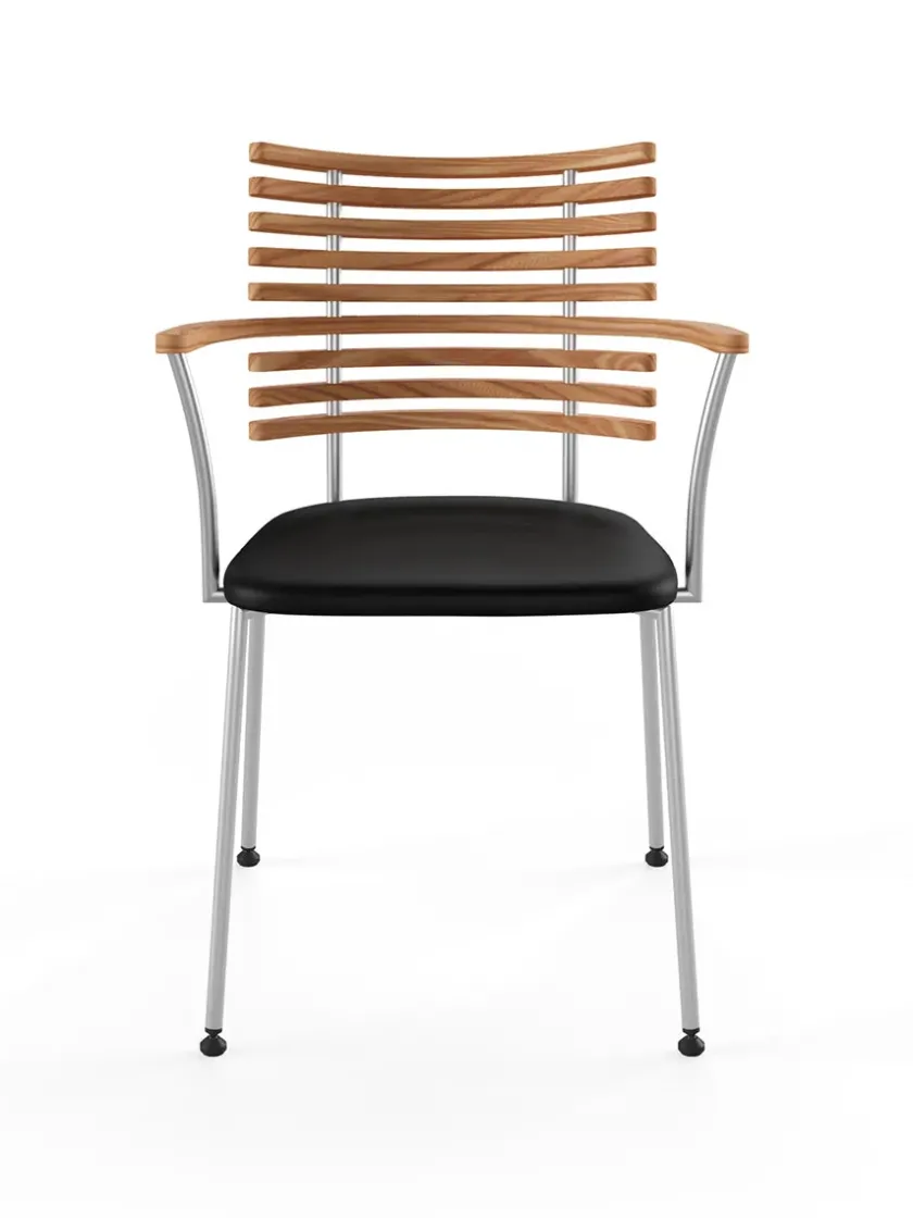 Naver Collection Spisebordsstole<Tiger Armstol, sort læder fra