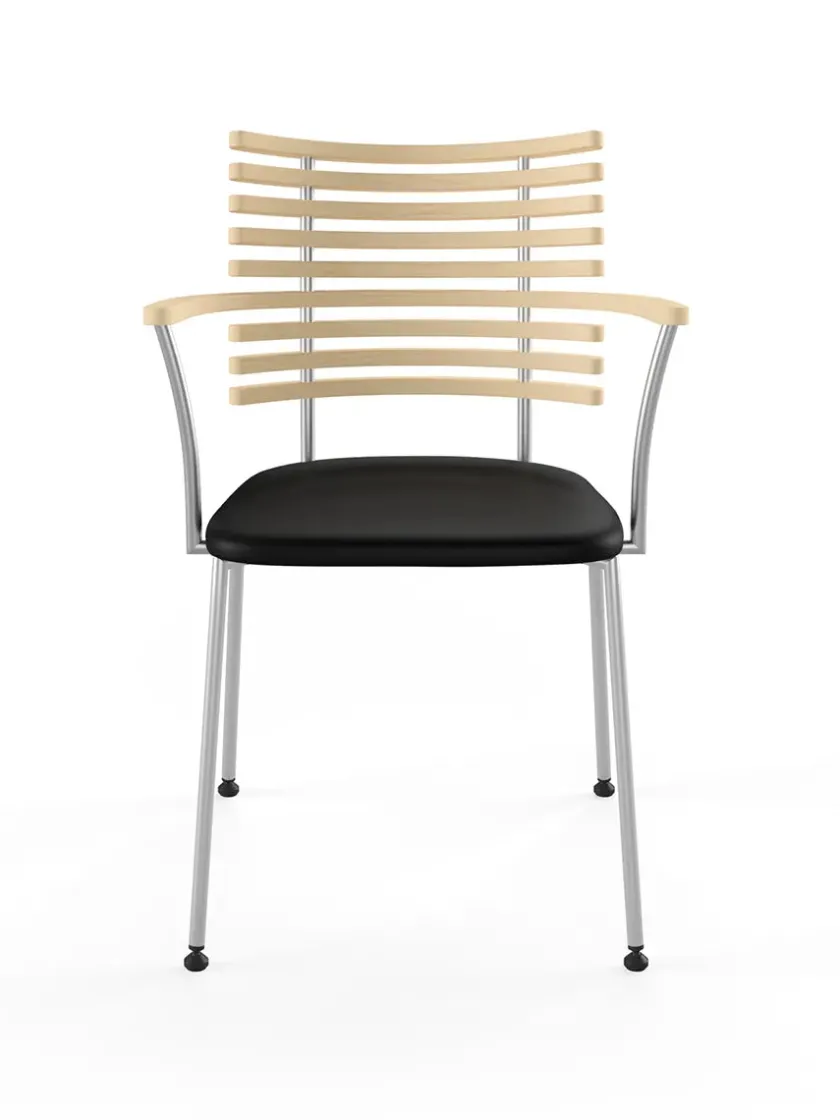 Naver Collection Spisebordsstole<Tiger Armstol, sort læder fra