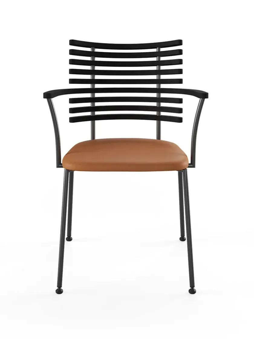 Naver Collection Spisebordsstole<Tiger Armstol, sort læder fra