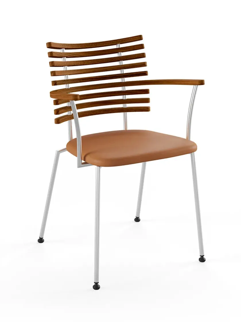 Naver Collection Spisebordsstole<Tiger Armstol, sort læder fra