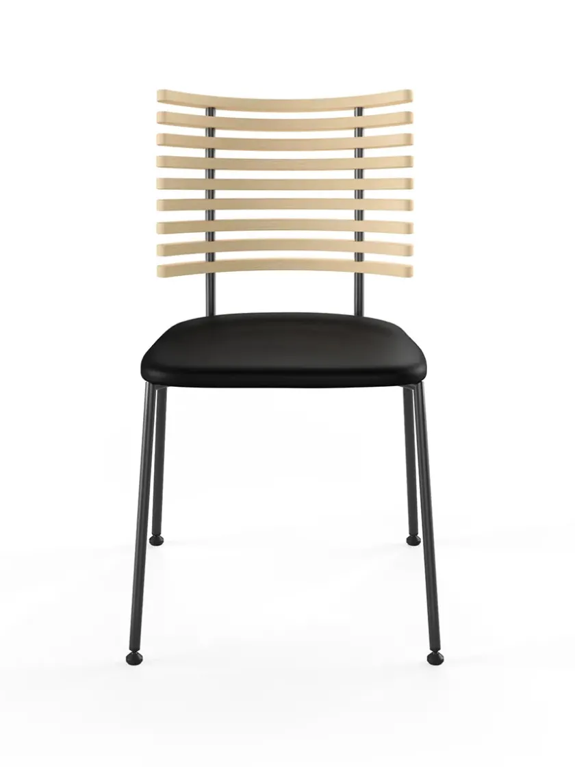 Naver Collection Spisebordsstole<Tiger Stol, sort læder fra