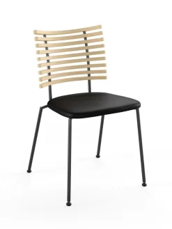 Naver Collection Spisebordsstole<Tiger Stol, sort læder fra