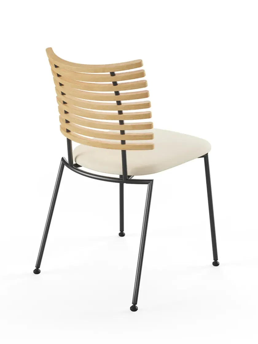 Naver Collection Spisebordsstole<Tiger Stol, sort læder fra