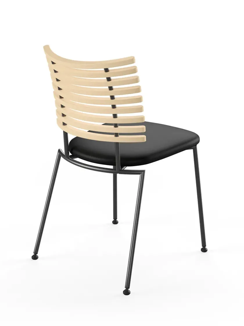 Naver Collection Spisebordsstole<Tiger Stol, sort læder fra