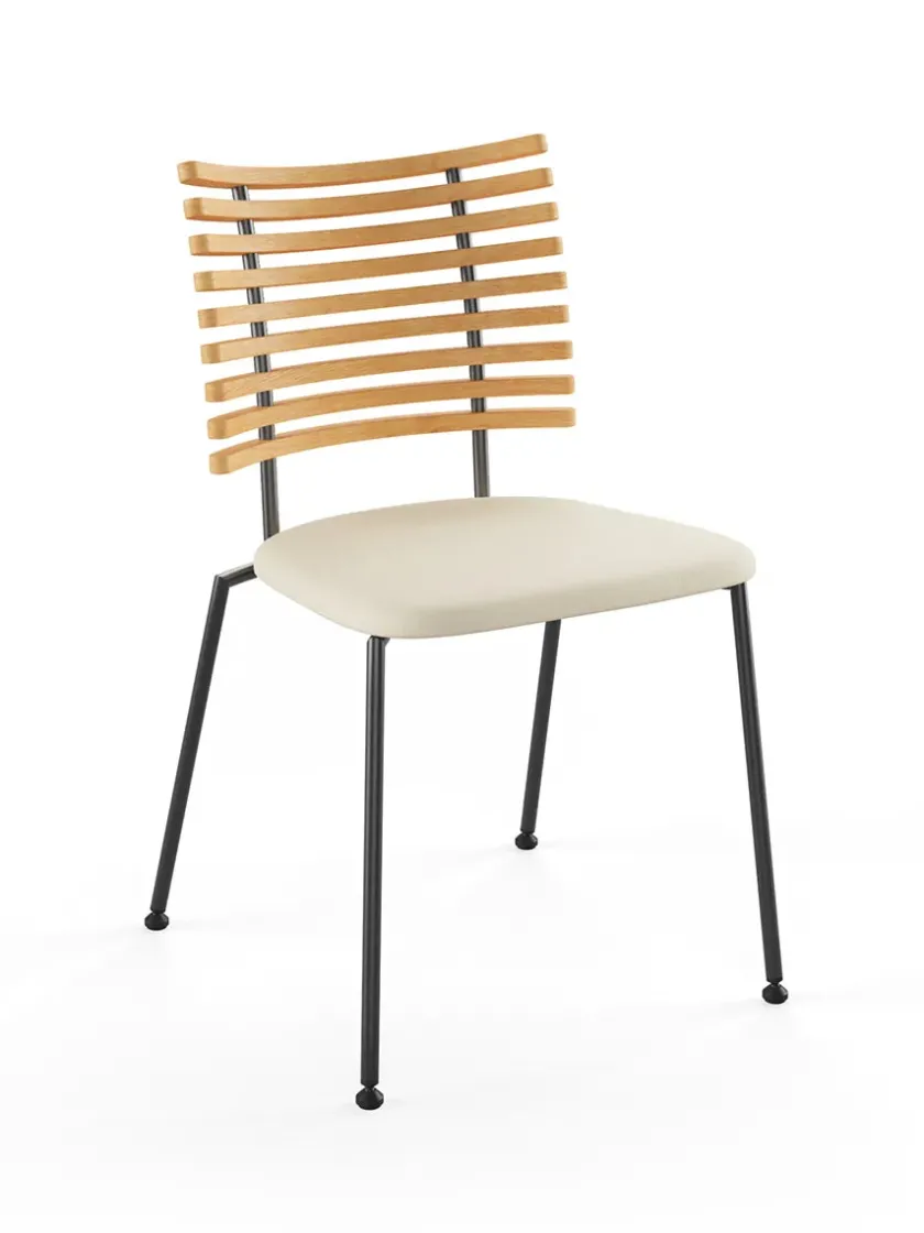 Naver Collection Spisebordsstole<Tiger Stol, sort læder fra