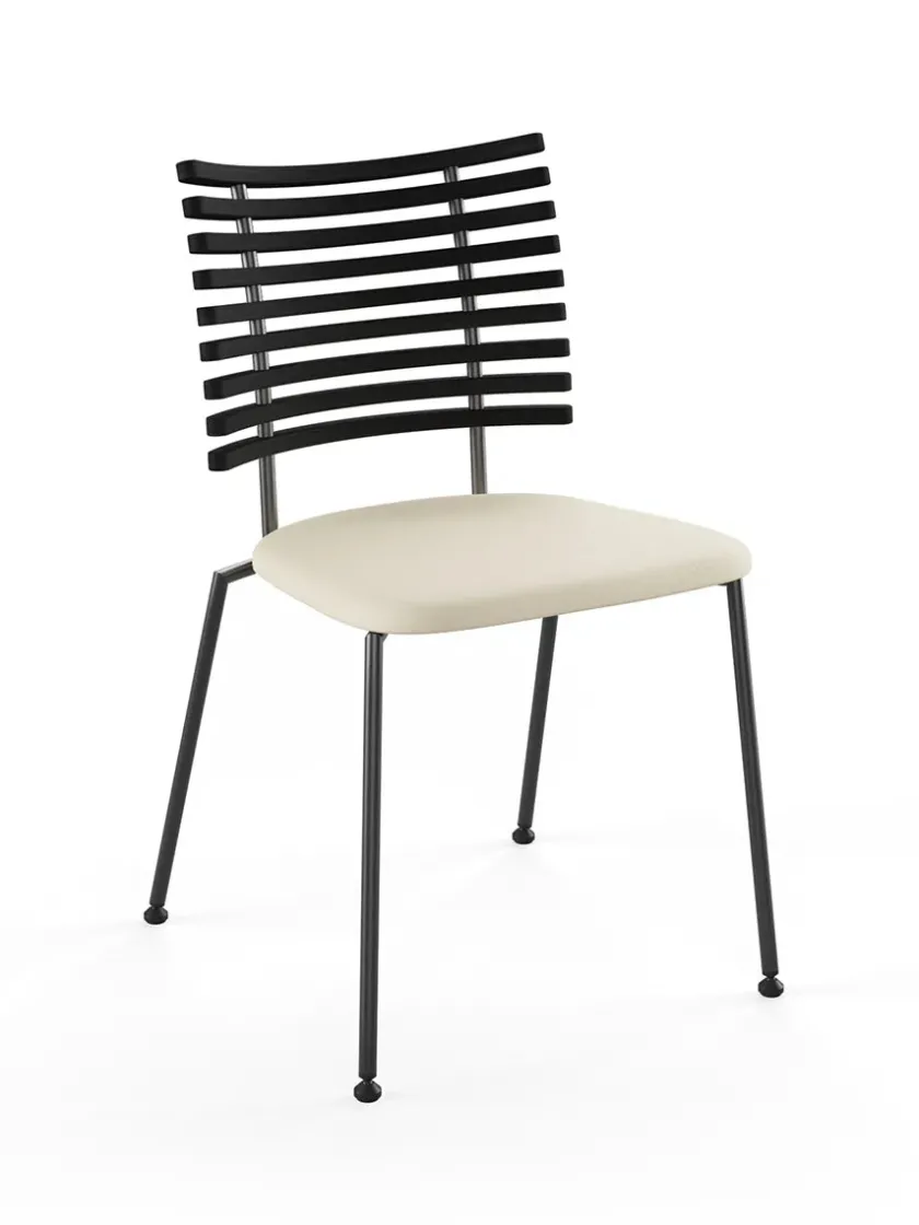 Naver Collection Spisebordsstole<Tiger Stol, sort læder fra