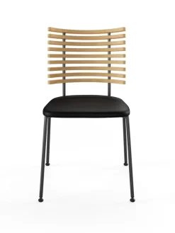 Naver Collection Spisebordsstole<Tiger Stol, sort læder fra