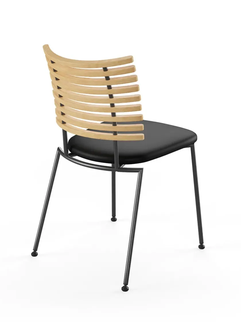 Naver Collection Spisebordsstole<Tiger Stol, sort læder fra