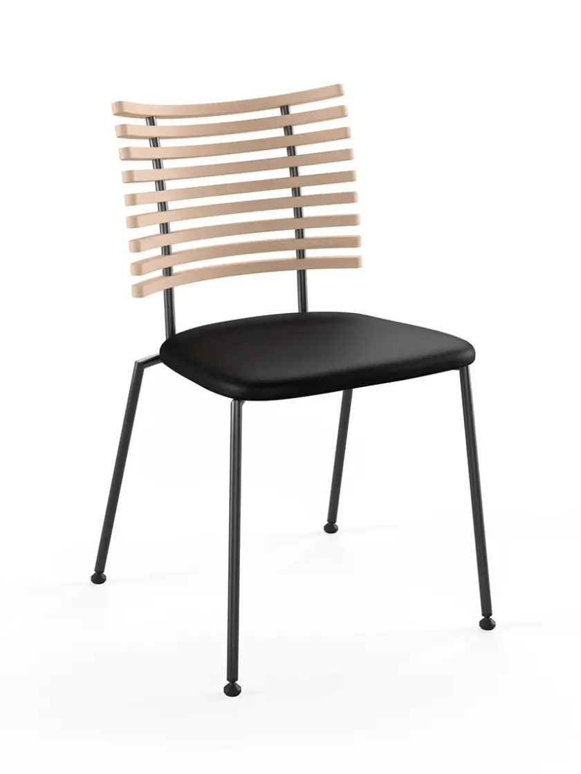 Naver Collection Spisebordsstole<Tiger Stol, sort læder fra