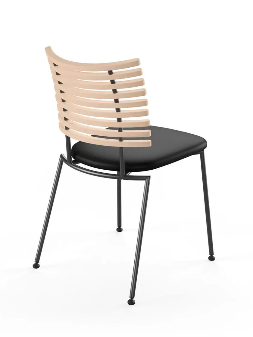 Naver Collection Spisebordsstole<Tiger Stol, sort læder fra