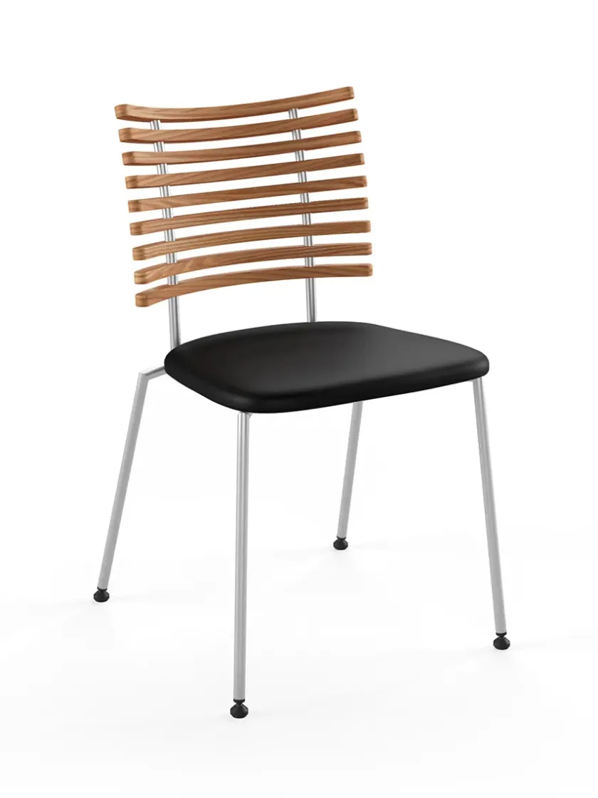 Naver Collection Spisebordsstole<Tiger Stol, sort læder fra