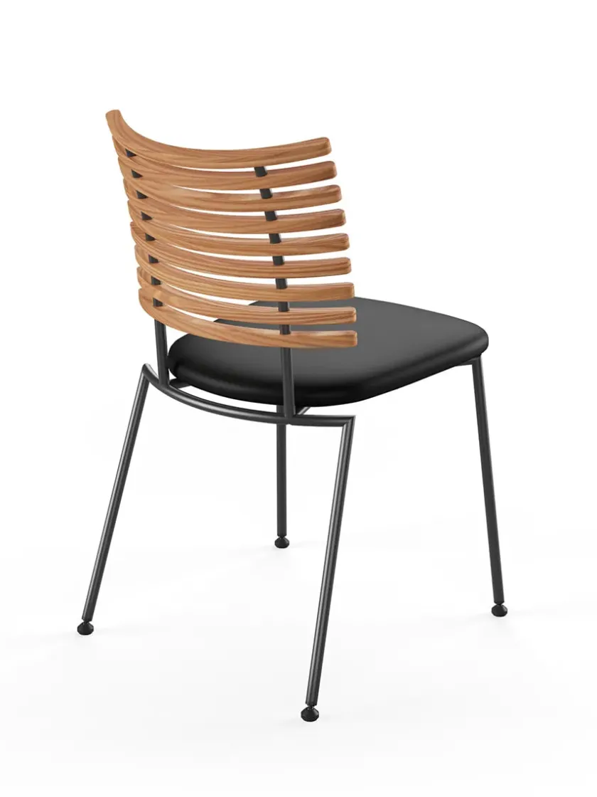 Naver Collection Spisebordsstole<Tiger Stol, sort læder fra