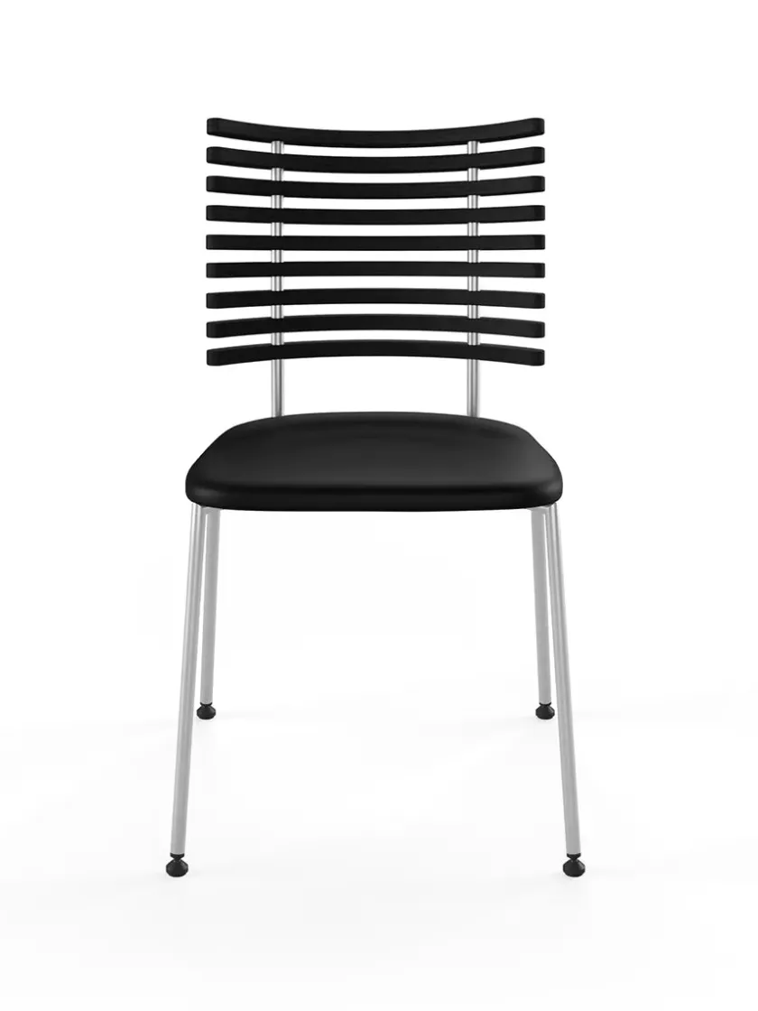 Naver Collection Spisebordsstole<Tiger Stol, sort læder fra