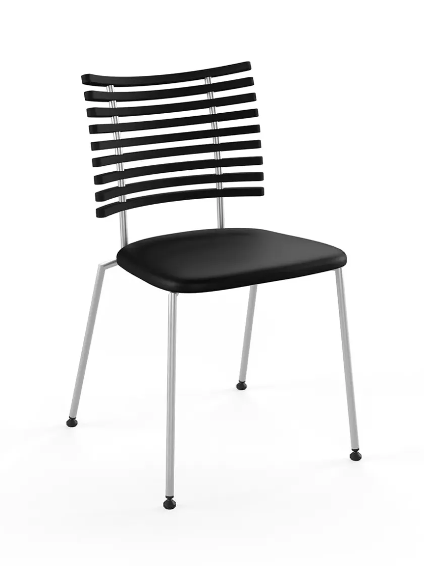 Naver Collection Spisebordsstole<Tiger Stol, sort læder fra