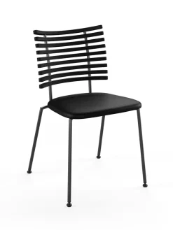 Naver Collection Spisebordsstole<Tiger Stol, sort læder fra