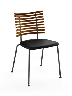 Naver Collection Spisebordsstole<Tiger Stol, sort læder fra