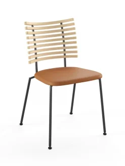 Naver Collection Spisebordsstole<Tiger Stol, sort læder fra